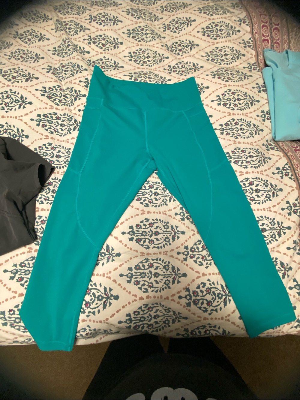 ZYIA Teal High-Waist Kids Active Leggings